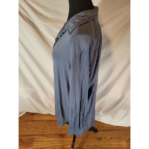Eberjey Gisele Sleep Shirt Night Shirt Steel Blue Modal Stretch Small - Picture 4 of 6